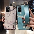 thumbnail image 2 of Funda de TPU suave con soporte de correa de muñeca de flores de moda para Samsung Galaxy A52, A32, 12, 72, 33, A53, 73, M52, S23, S22, S21 FE, cubierta Vintage, 2 of 4