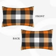 thumbnail image 4 of Balery Orange Plaid Bedding Queen Pillow Cases - Envelope Closure - Soft Brushed Microfiber Fabric - Shrinkage and Fade Resistant Pillow Cases-20"x30", 4 of 9