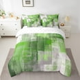 thumbnail image 2 of Erosebridal Gradient Green Bedding Sets Twin Size, Modern Oil Paiting Comforter Sets with Sheets, Reversible 7-Piece, 2 of 5