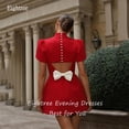 thumbnail image 4 of Eightree-vestido de noche rojo elegante para mujer, vestido de graduación de cuello alto, corto, sin espalda, vestidos de fiesta formales, elegantes, 4 of 5