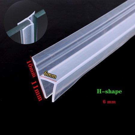 

6.5 ft Shower Screen Seal Strip 4-6mm/6-8mm/8-10mm Glass Shower Door Seal Strip Replacement Stop Water Flow Leaks by