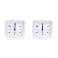 thumbnail image 2 of Despertador Aguja digital Advancent Reloj que no hace tictac Blanco Cuadrado 2Conjunto, 2 of 6