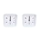 thumbnail image 2 of Inteprter Reloj despertador luminoso silencioso para cabecera, Digital de plástico, reloj que no hace tictac, relojes de repetición táctiles Blanco Cuadrado 2Conjunto, 2 of 6