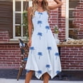 thumbnail image 3 of Ovzne Robes d'Été pour Femmes 2025 Robe pour Femme Mode Été Plage Imprimé Poches Débardeur Col Rond Sans Manches Robe de Vacances Imprimée Liquidation, 3 of 6