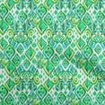 thumbnail image 1 of oneOone Cotton Poplin Sea Green Fabric Ikat Dress Material Fabric Print Fabric By The Yard 56 Inch Wide, 1 of 6