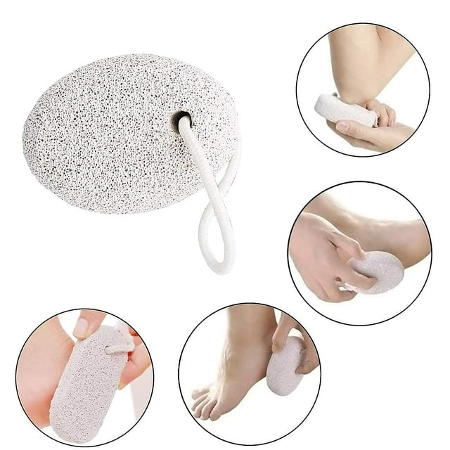 Piedra pómez para pies 4 piezas, piedra pómez natural, piedra pómez exfoliante para pies, removedor de callos, piedra pómez para eliminar la piel muerta para manos, pies, codos Ormromra ZJWJ929