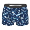 thumbnail image 5 of Uemuo Blue Bus Pattern Men's Boxer Briefs,Trunk Anti-Chafing,Comfortable, Durable, and Stylish Underwear-Small, 5 of 9