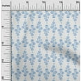 thumbnail image 2 of oneOone Cotton Jersey Medium Blue Fabric Asian Block Floral Quilting Supplies Print Sewing Fabric By The Yard 58 Inch Wide, 2 of 4