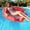 D, variant on Inflatable Pool Float with Mesh Bottom, Fruit Pattern 4-Tube Water Lounger for Adults,C