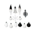 thumbnail image 1 of 32 Uds. de adornos navideños, adornos de bolas de Navidad, colgantes, decoraciones para árboles de Navidad para bodas, coronas, fiestas, decoración Blanco negro Macarena Bolas colgantes para fiestas, 1 of 8