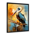 thumbnail image 2 of Designart "Elegance of Feathered Pelicans" Animals Framed Wall Art - Modern Blue Pelican Entryway Framed Wall Art Print, 2 of 6