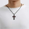 Baseball Cross Necklace for Men Boys Stainless Steel Cross Pendant