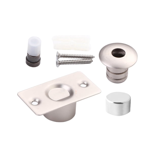 Tope De Puerta Magnético Tope De Puerta Oculto Silencioso Para Edificios De Oficinas De Dormitorio Home Silver Plata