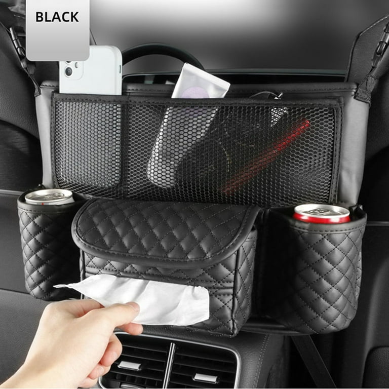Car Seat Storage Bag, Pu Leather Auto Seat Middle Box Hanging Pocket For Car  Seats, Car Organizer