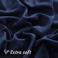 thumbnail image 3 of [Pillowcase]-Ultra Soft Brushed Microfiber Pillowcases Set, Cozy Machine Washable Bed Pillow Cases, King Size, Navy Blue, 2 Piece, 3 of 8