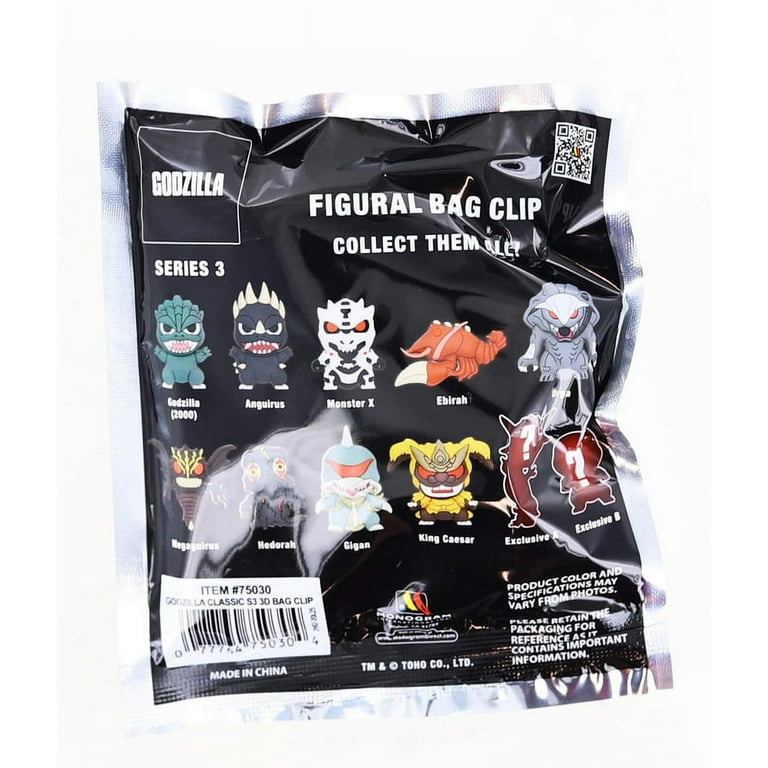 Screen Legends Godzilla Blind Bag Party Favors 3 Pack – Bundle with 3  Godzilla Bag Clips Plus More | Godzilla Figures for Kids