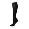 thumbnail image 4 of 3 pares de calcetines de compresión de color puro aumentan el flujo sanguíneo calcetines de compresión de nailon transpirables para correr para adultos negro color carne gris L XL, 4 of 10