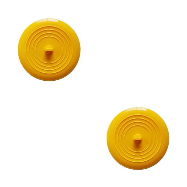 Tapón de fregadero Ounissouiy para cocina cubierta antiobstrucción drenaje de suelo 2Conjunto Amarillo