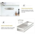 thumbnail image 3 of EXHUMKY Wall Mounted Bathroom Shelf Stainless Steel Storage Rack 1 Set Space Saving Organizer, 3 of 6