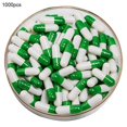 thumbnail image 1 of 1000pcs Transparent Hollow Gelatin Empty Separated Medical Powder Capsule Shells, 1 of 5