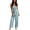 Blue, variant on Women's Adorable Bodysuit Top Backless Jumpsuits Autumn Bunched Casual Bandeau Pant Jumpers and Rompers Green 6