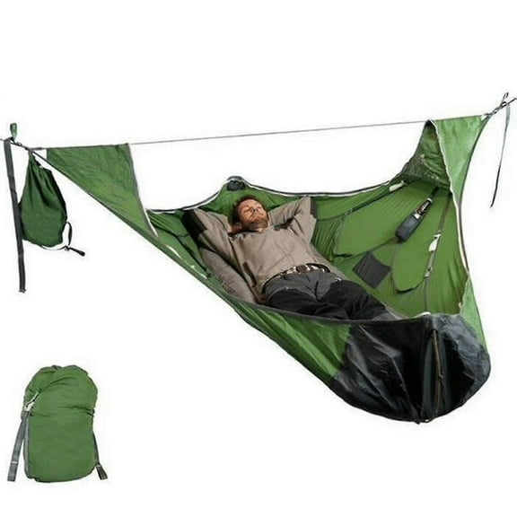 Outdoor Camping Hammock With Mosquito Net Hanging Sleeping Bed Portable High Strength Sleeping Swing