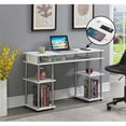 thumbnail image 2 of UrbanPro Contemporary Wood No Tools Student Desk with Charging Station in White, 2 of 4