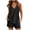 175#Black, variant on Women's 2 Piece Outfits Sleeveless V Neck Ruffle Sets Summer Contrast Top Matching Shorts