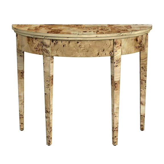 Butler Specialty Company Hampton Burl Demilune 36" Console Table - Light Brown
