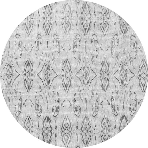 Ahgly Company Indoor Round Persian Gray Traditional Area Rugs, 6' Round