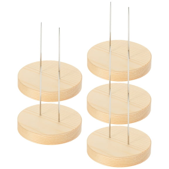 GAXIRE 5Pcs Doll Stand Display Holder in Light Yellow Wood for Animal Dolls and Felting