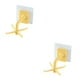 thumbnail image 2 of Inteprter Ganchos de pared de 4 garras, soporte de almacenamiento de herramientas de cocina, colgador giratorio de 360 ° autoadhesivo, Amarillo 2Conjunto, 2 of 6