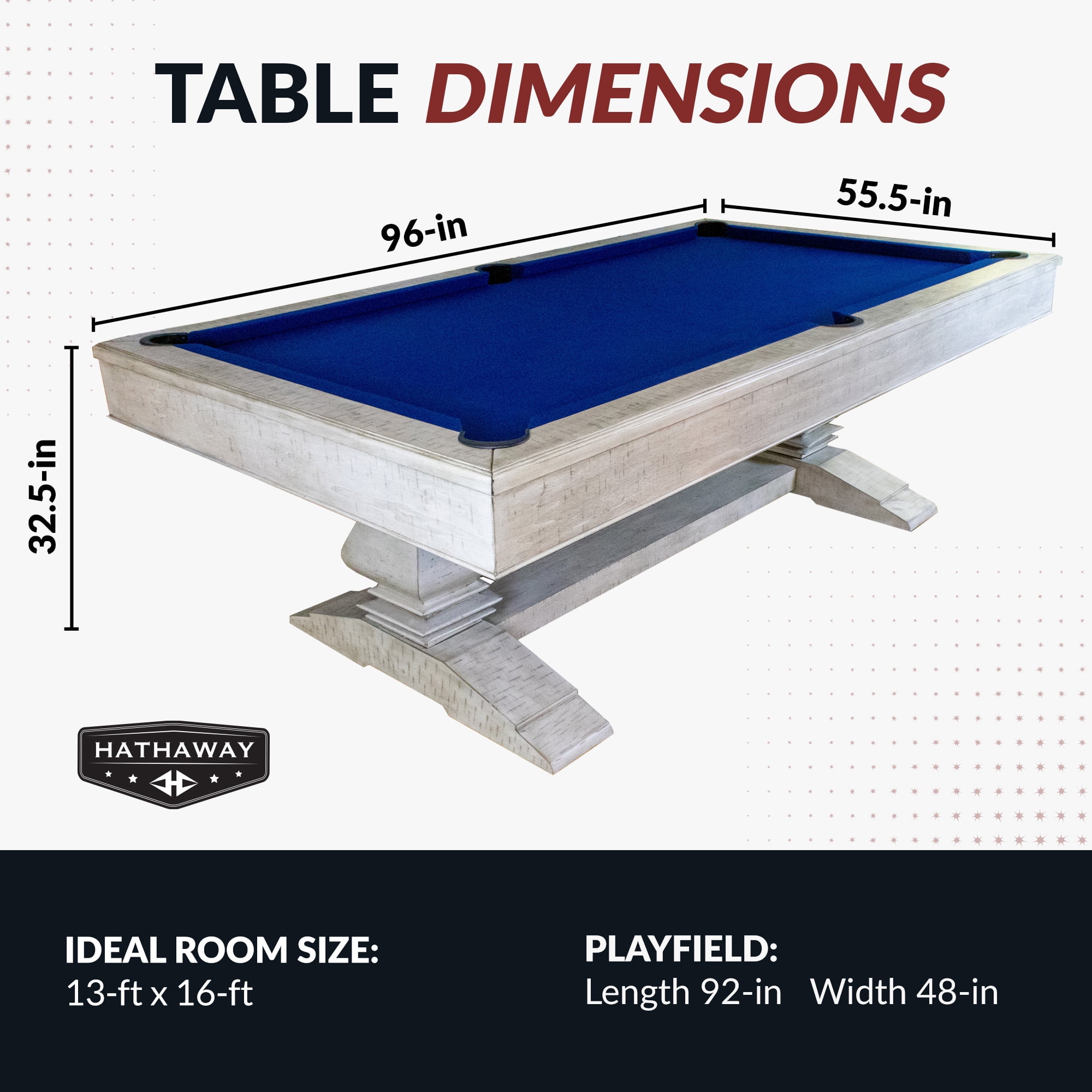 Hathaway Montecito 8-ft Pool Table - Driftwood