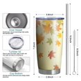 thumbnail image 6 of 20oz Tumblers Fall Leaves Stainless Steel Vacuum Insulated Double Wall Travel Tumbler Cups Mug with Lid and Straw,Cleaning Brush for Cold & Hot Drinks, 6 of 7