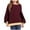 Wine, variant on newwalpole Girls Cotton Long Sleeve Sweathirts Striped Color Block Tops for Size 11-12 Years