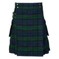 ZhenYing Kilt for Men, Men's Fashion Scottish Plaid Contrast Color
