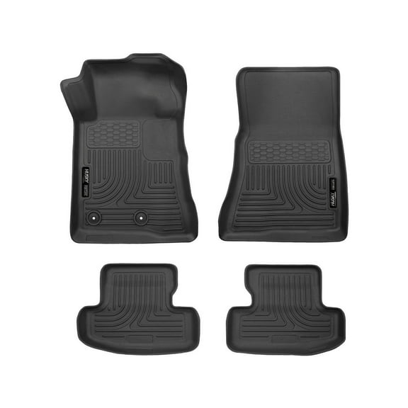 Husky Liners 99371 Weatherbeater Floor Mats Fit 2015-2024 Ford Mustang - Front/2nd Seat - Black