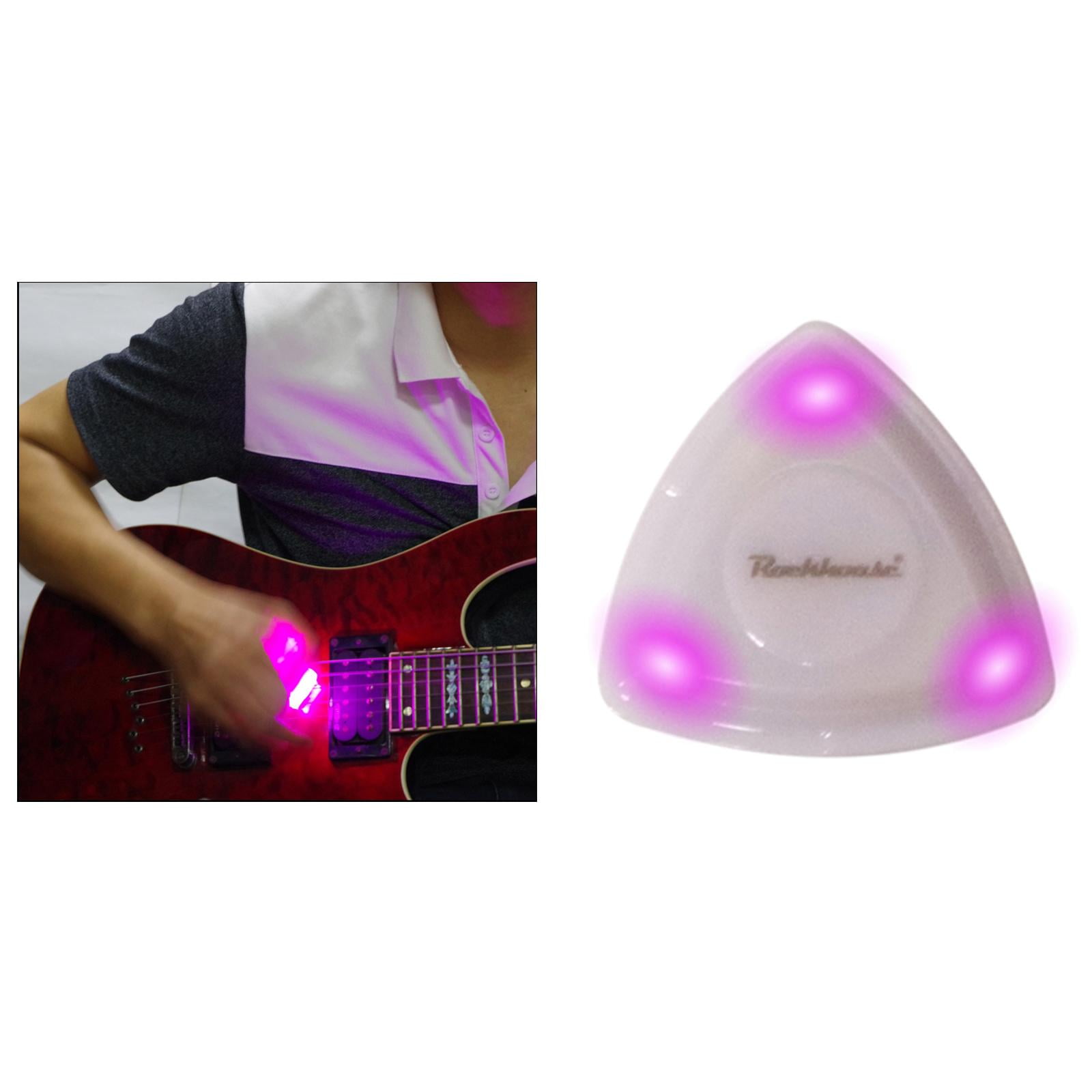 Glowing Guitar Picks with LED Light Touch Luminous Bass Plectrum