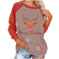 thumbnail image 2 of Costumes de Noël en Solde Mode Blouse à Manches Longues Imprimée Col Rond Pull Décontracté Sweat-Shirts Grande Taille pour Femmes, 2 of 4