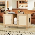 thumbnail image 4 of Gymax 43'' Cat Litter Box Enclosure for 2 Cats w/ Double Rooms 2 Sisal Scratching Mats Natural, 4 of 10
