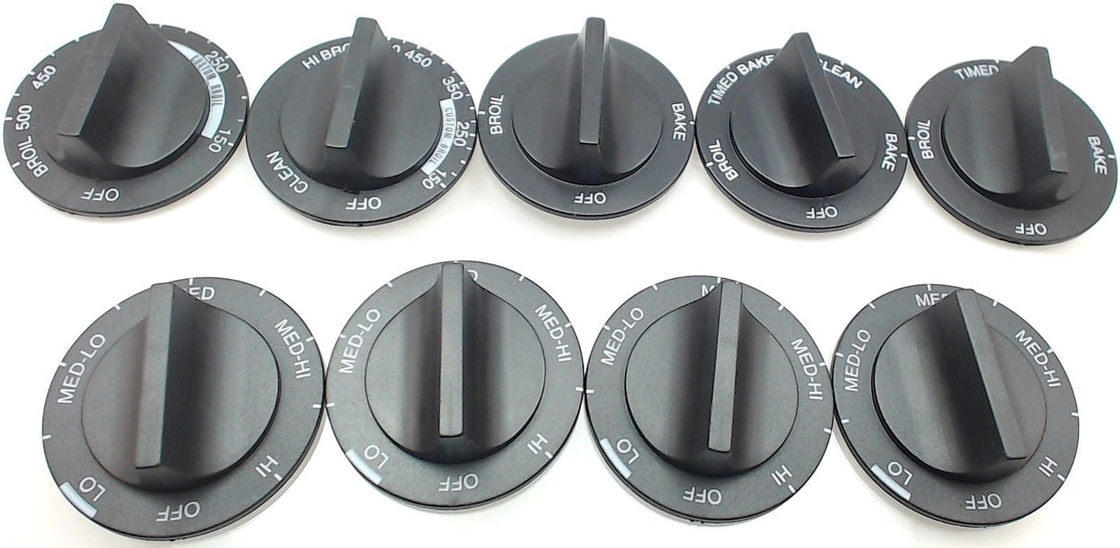 814362, Range Knob Set fits Roper, Kenmore, Whirlpool