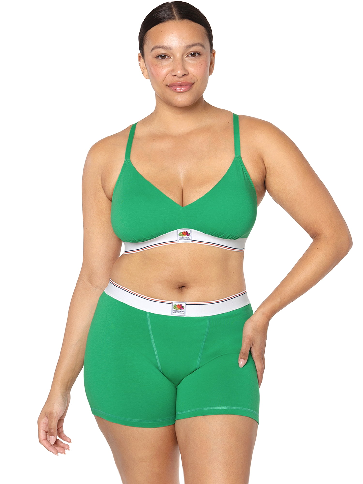 fresh collection by Fruit of the Loom Women's Cotton Boxer Brief 2-pack