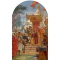 thumbnail image 2 of Ernest Normand 16x24 Black Ornate Framed Double Matted Museum Art Print Titled: King John Granting Magna Carta, 2 of 5