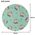 thumbnail image 6 of Round Waterproof Tablecloth Green Floral Reusable Indoor/Outdoor Durable Table Cover for Kitchen and Dining Room 60 Inch X 60 Inch, 6 of 6