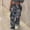 Gray, variant on Womens Wide Leg Cargo Pants Fashion Camouflage Printed High Waist Casual Long Workwear Pants Khaki S