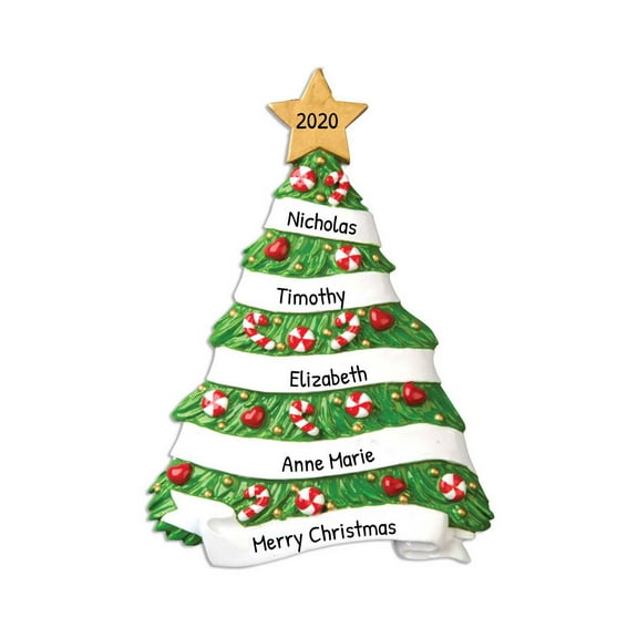 Ornaments by Elves Personalized Grandparents Green Vintage Christmas Tree Ornament 2024 .25lbs