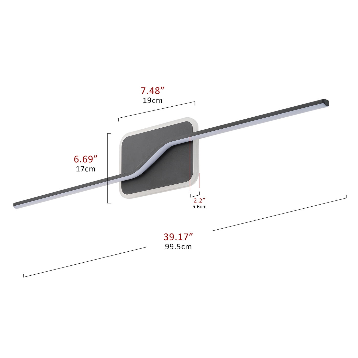 Modern LED Vanity Light Fixture Classic Bathroom Linear Wall Sconce Over the Mirror Black Retro Vanity Lighting