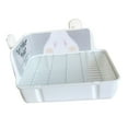 thumbnail image 1 of Caja de arena para conejos, entrenador para orinal, bandeja para caca, jaula de ropa de cama, inodoro de limpieza interior portátil estable para gato, , SM SunniMix Inodoro con bandeja de arena, 1 of 7