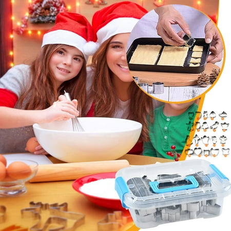 

loopsun Christmas Stainless Steel Mold Fruit Cutting Mold Sugar Turning Tool Combination DIY Baking Tool
