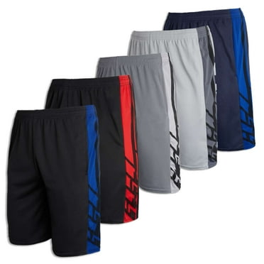 5 Pack: Men's Mesh Athletic Basketball Shorts Quick Dry Activewear with Pockets